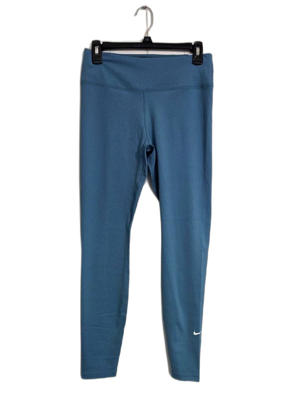 NWT Nike Teal Blue  Leggings with White Swoosh